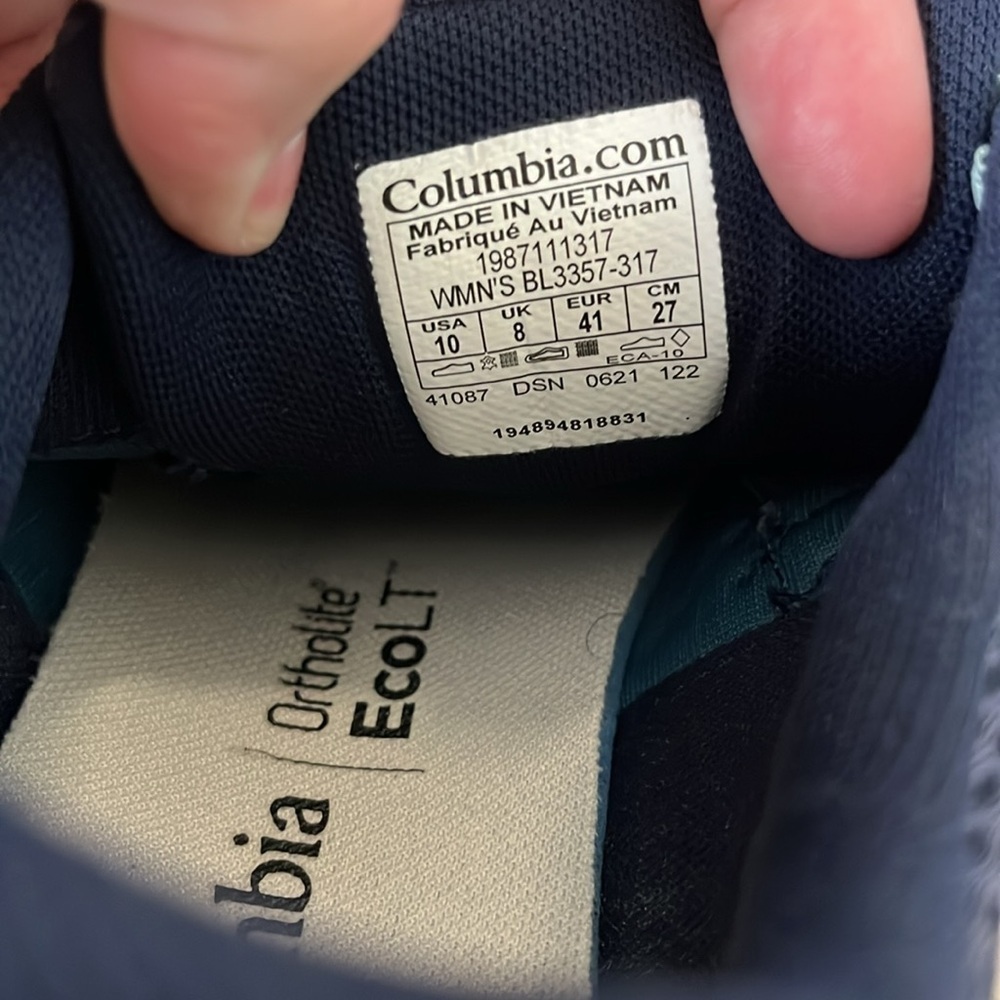 Columbia women’s teal and pink sneakers size 10 GUC - Picture 6 of 6